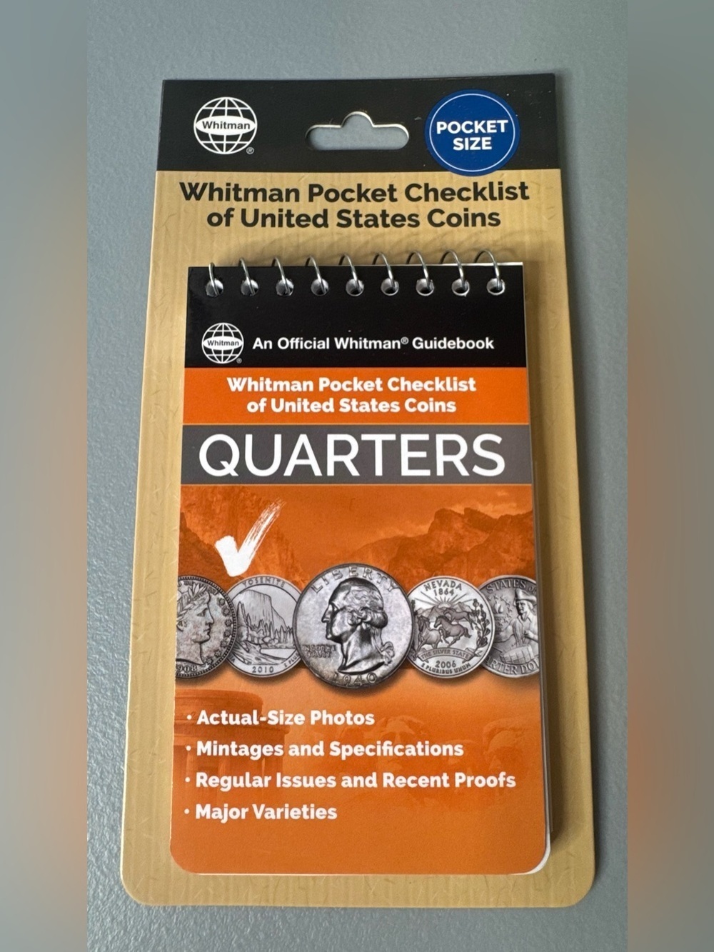Whitman Pocket Checklist of United States Coins Quarters pocket size travel